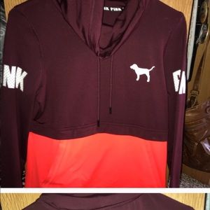 Pink turtleneck multi colored sweatshirt